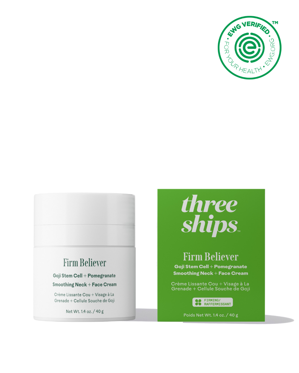 Firm Believer Goji Stem Cell + Pomegranate Smoothing Neck + Face Cream | Three Ships