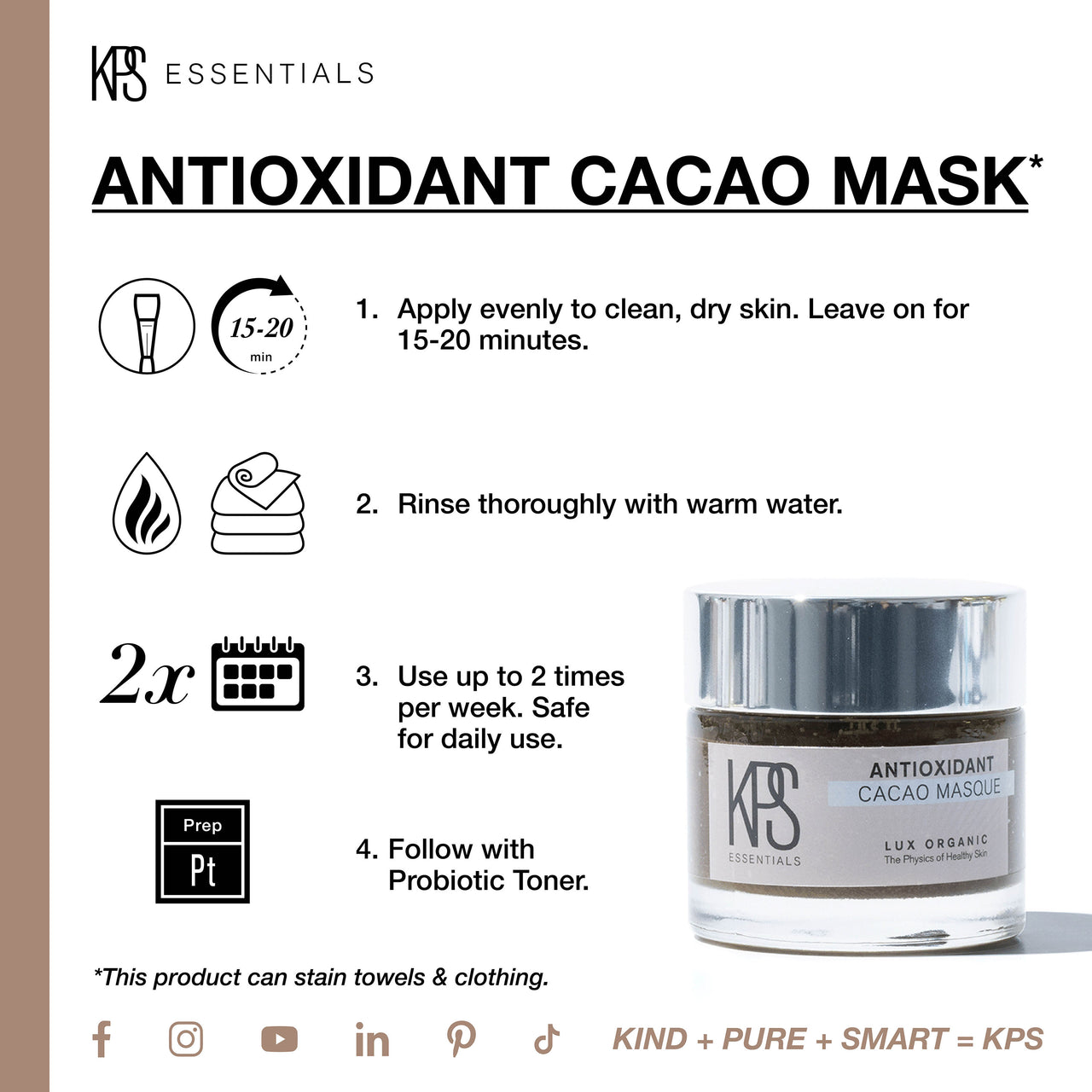 Antioxidant Cacao Mask | Kindness Powered Skincare