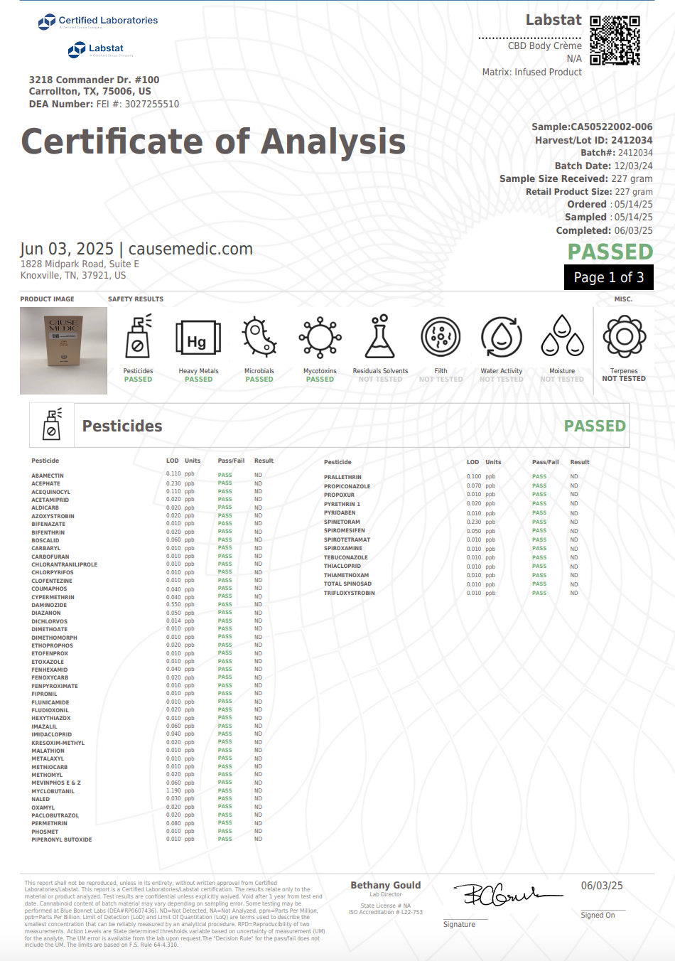 CBD Body Crème | Cause + Medic