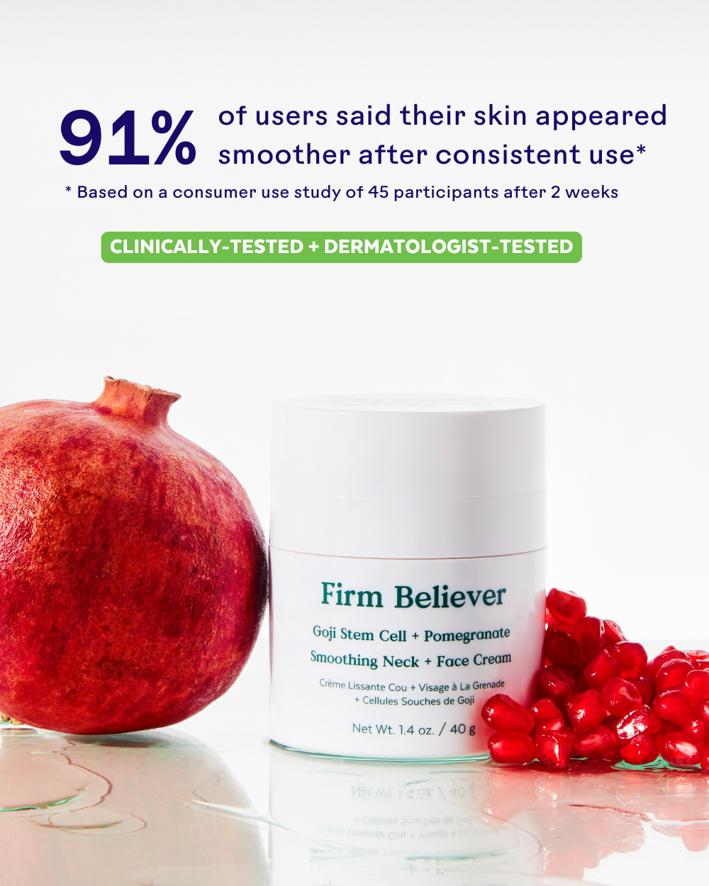 Firm Believer Goji Stem Cell + Pomegranate Smoothing Neck + Face Cream | Three Ships