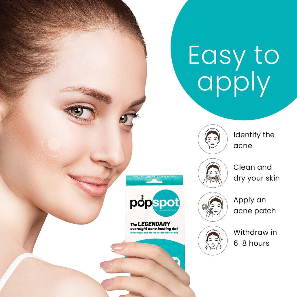 Popspot Spot Treatment - Acne & Pimple Remover Dot (48 Pack) | Popmask