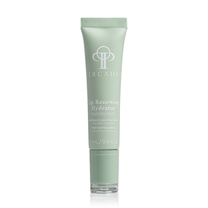 Tube of Lip Renewing Hydrator - Vanilla Mint | Circadia in soft green packaging, designed for nourishing and hydrating lips as part of a skincare routine.