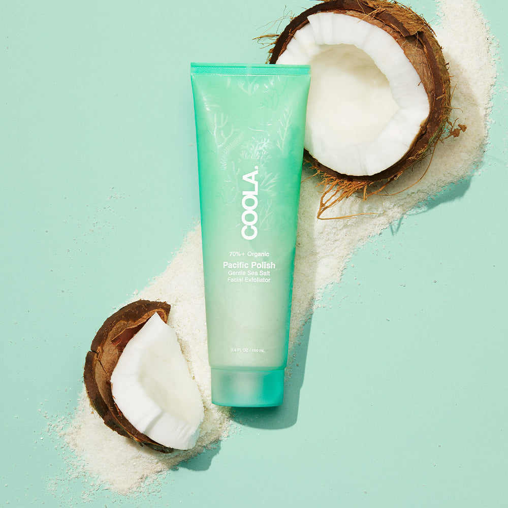 Pacific Polish Gentle Sea Salt Facial Exfoliator | COOLA