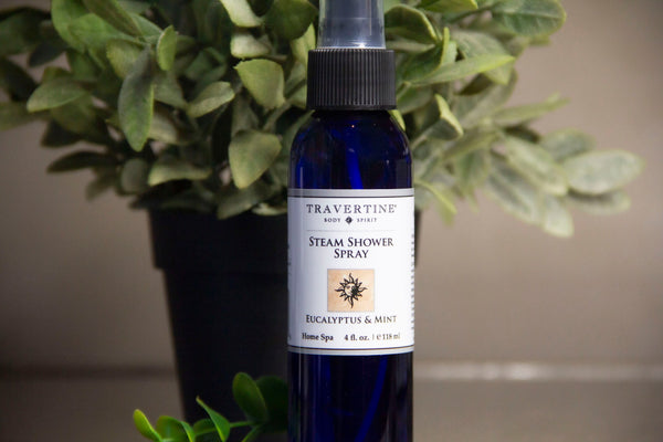 Eucalyptus + Mint Steam Shower Spray (4oz) | Travertine Spa