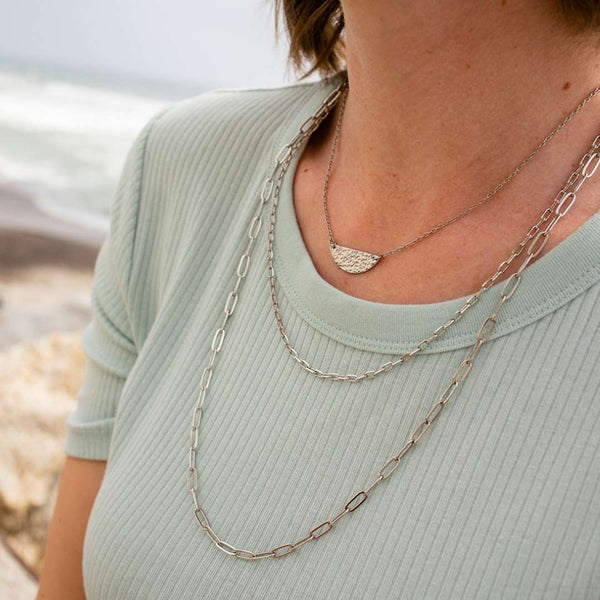 Frolic Paperclip Necklace /silver tone | Purpose Jewelry