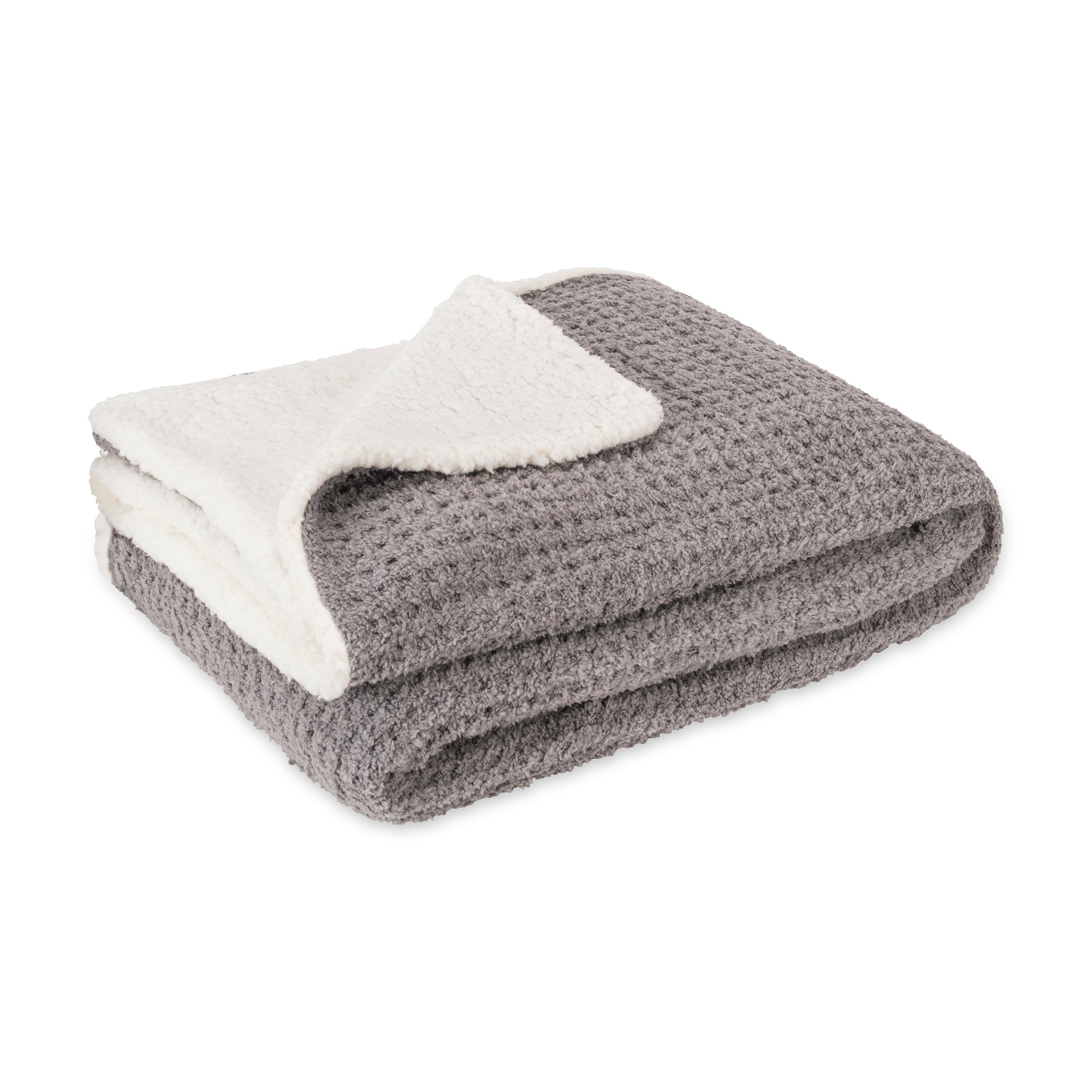 3pc Women's Sherpa Lined Cozy Waffle Set | Lemon