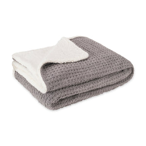 3pc Women's Sherpa Lined Cozy Waffle Set | Lemon