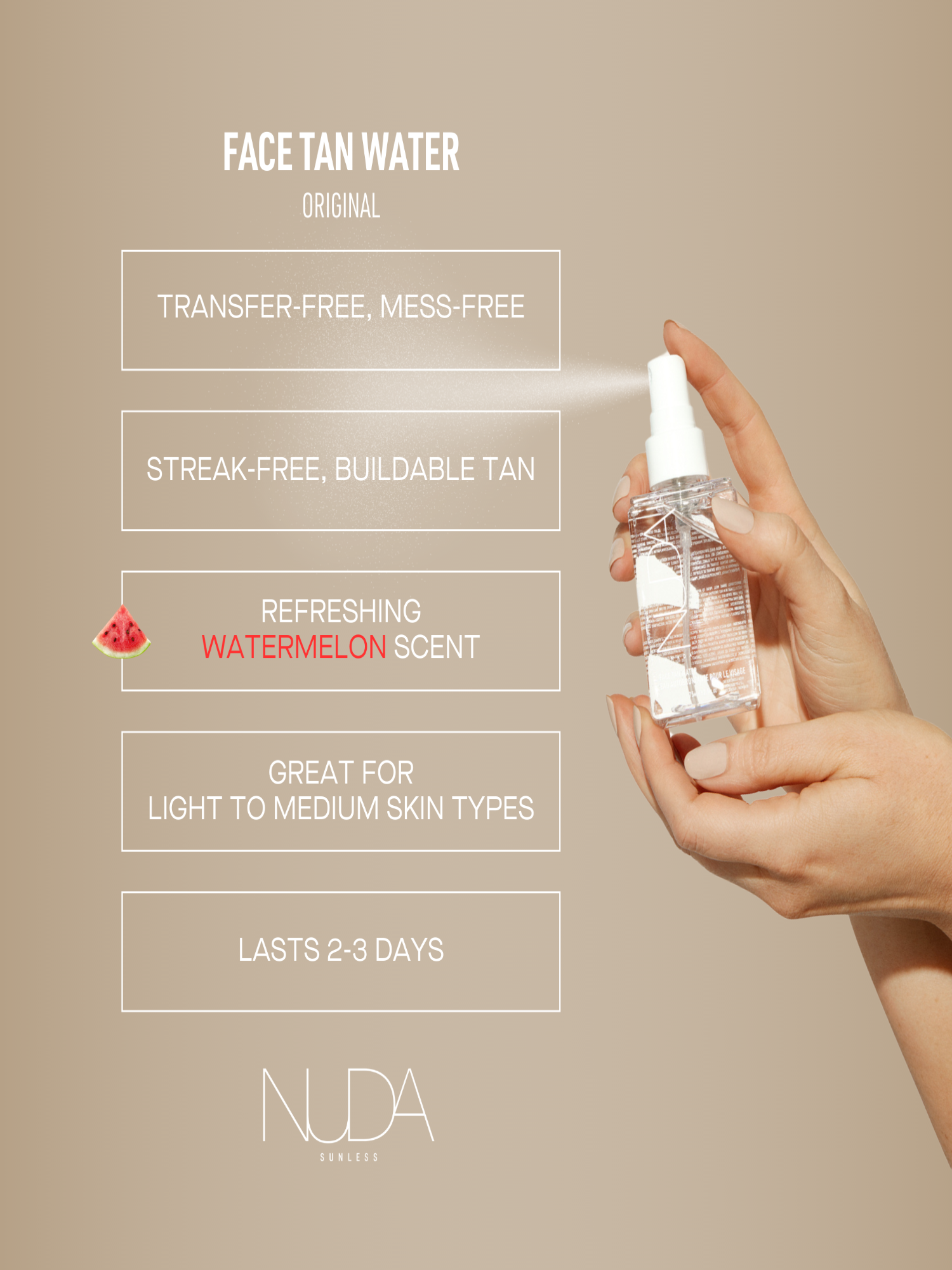 Face Tan Water - Original | NUDA