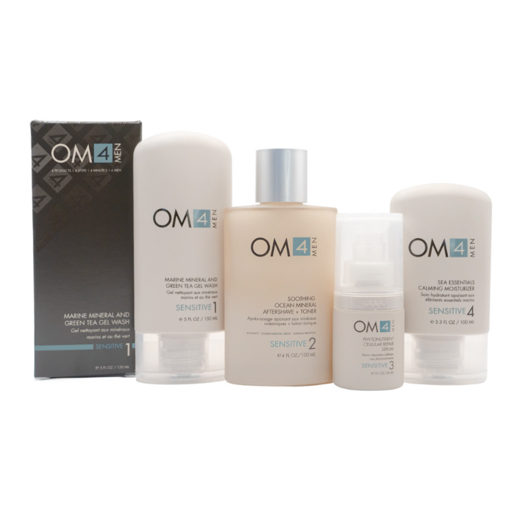 Sensitive 4-Step RegiMEN & Travel Bag | OM4Men