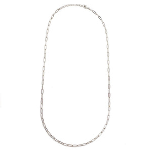 Swing Paperclip Necklace - silver tone | Purpose Jewelry
