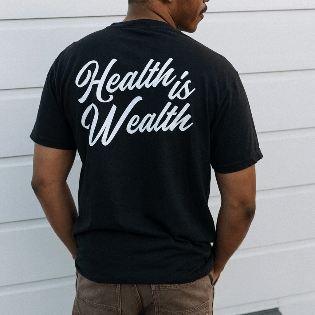 Health Is Wealth T-Shirt | Lucky Owl