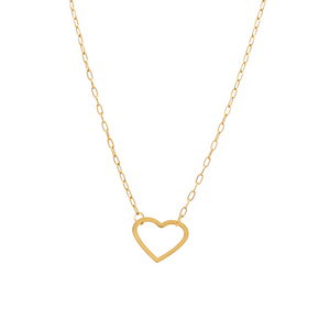 Follow Your Heart Silhouette Necklace (Small / Gold) | Love You More
