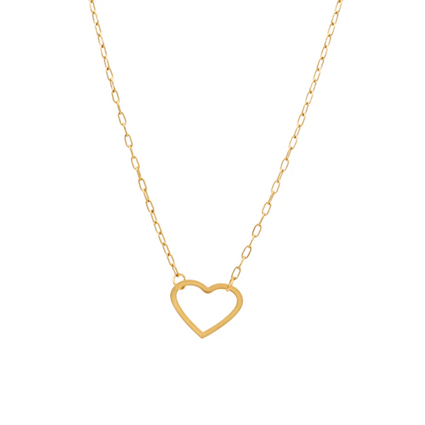 Follow Your Heart Silhouette Necklace (Small / Gold) | Love You More