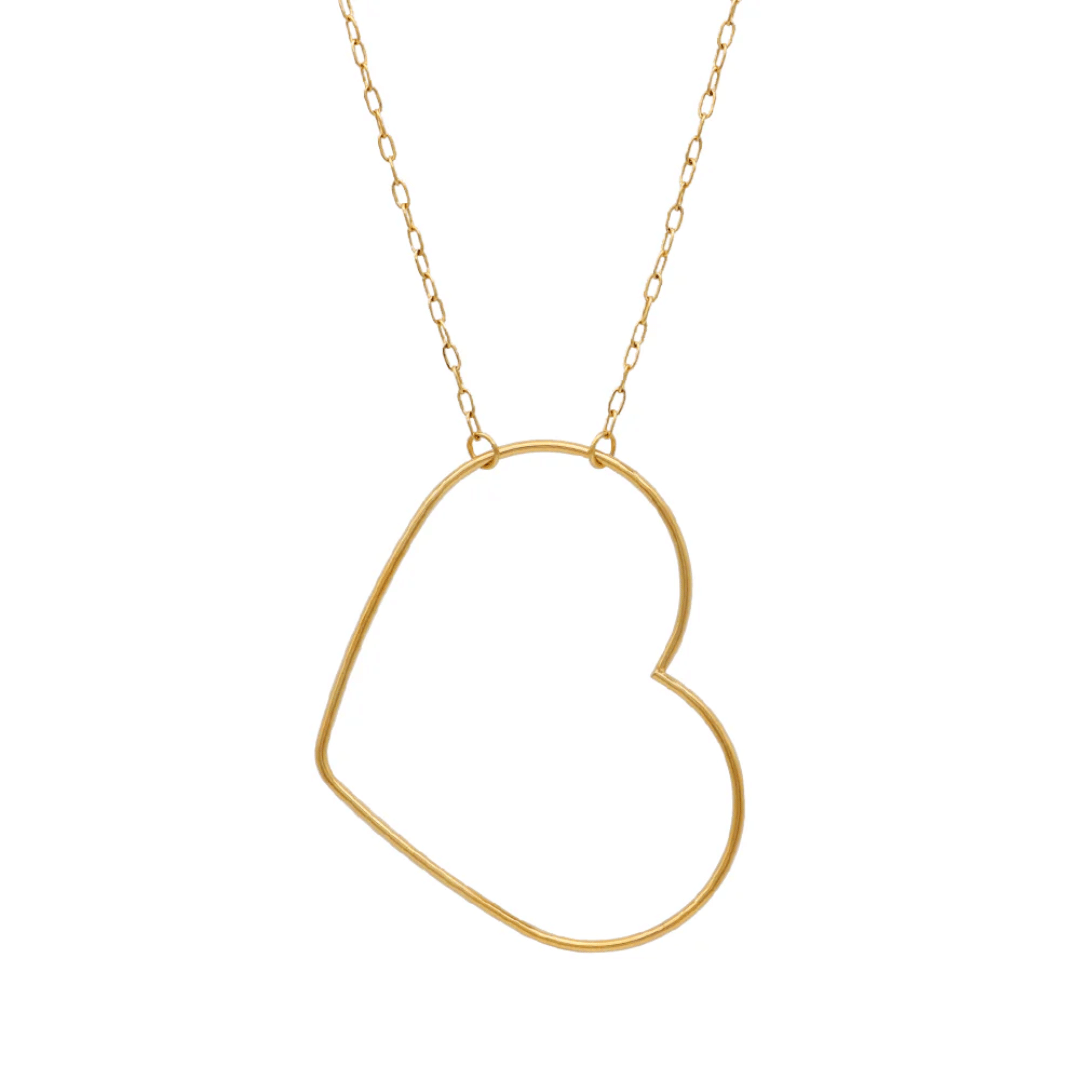 Follow Your Heart Silhouette Necklace Large / Gold | Love You More