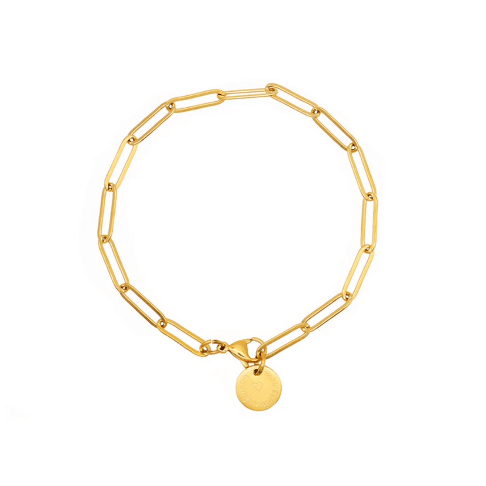 The Paperclip Bracelet (Gold) | Love You More