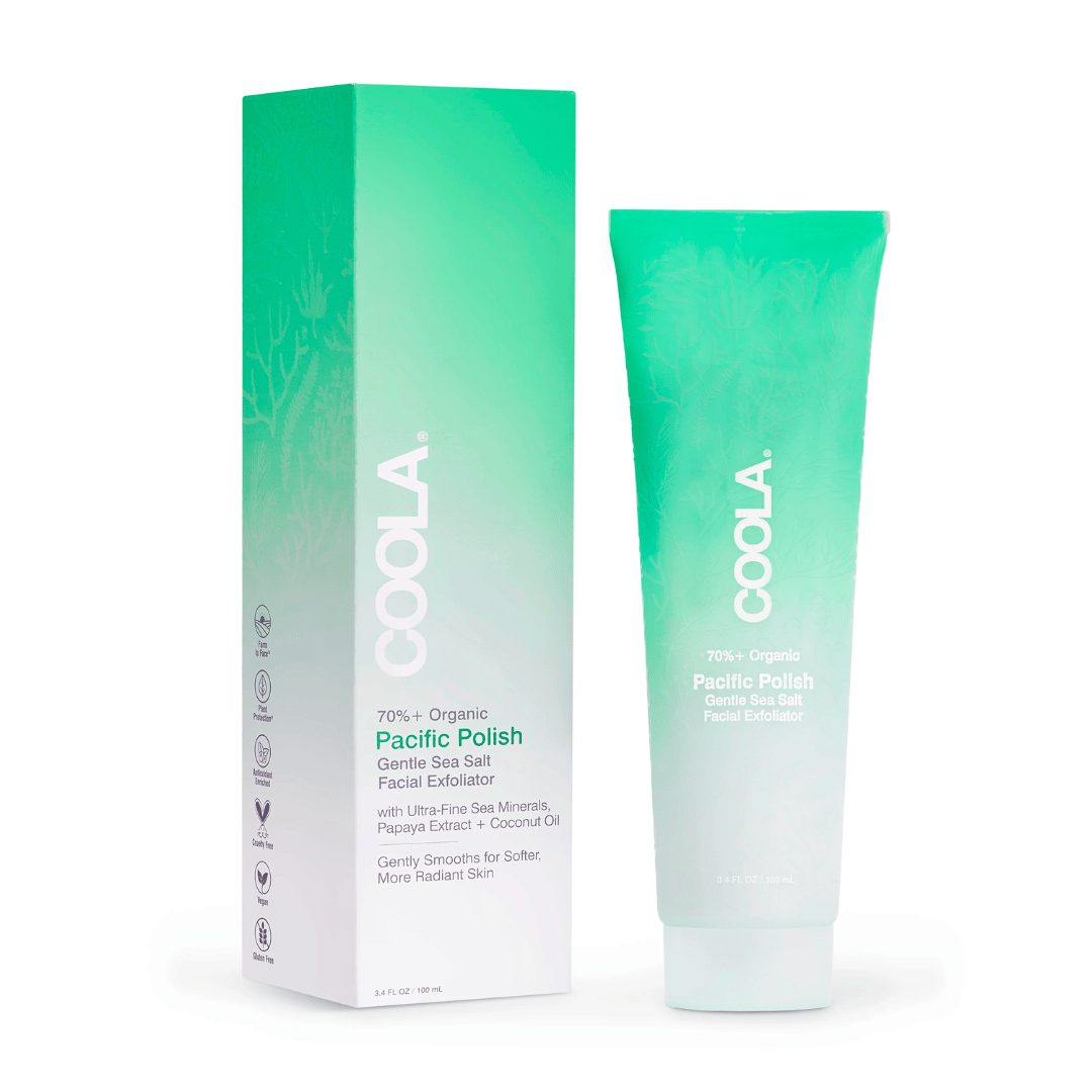 Pacific Polish Gentle Sea Salt Facial Exfoliator | COOLA