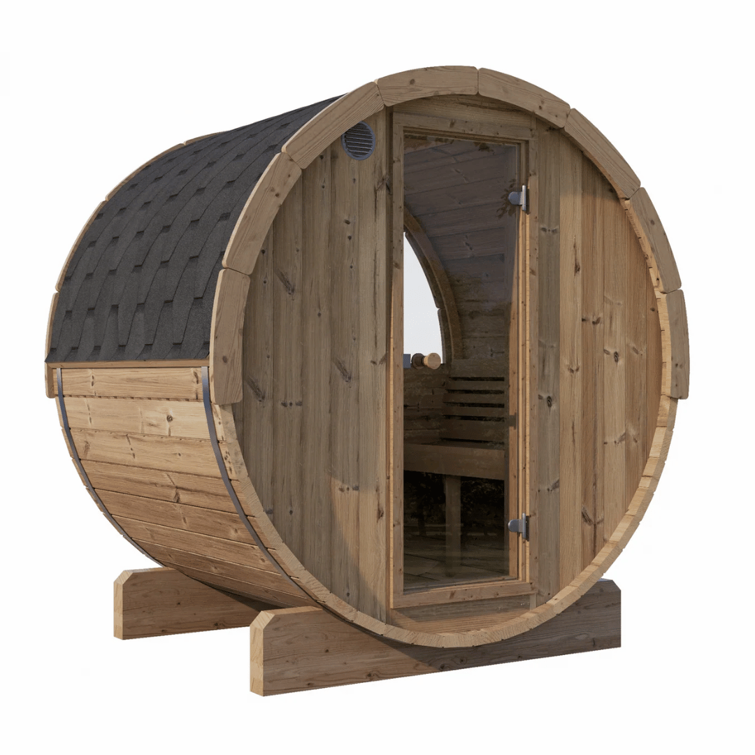 E6W Barrel Sauna - 3 Person | Western Sol