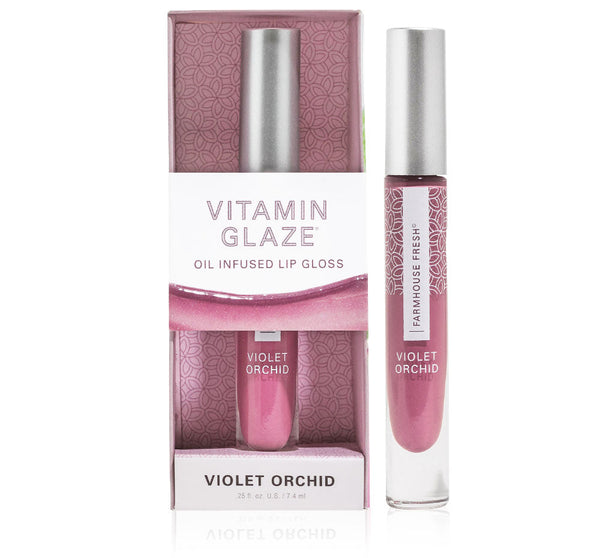 Vitamin Glaze® Oil Infused Lip Gloss – Violet Orchid | Farmhouse Fresh