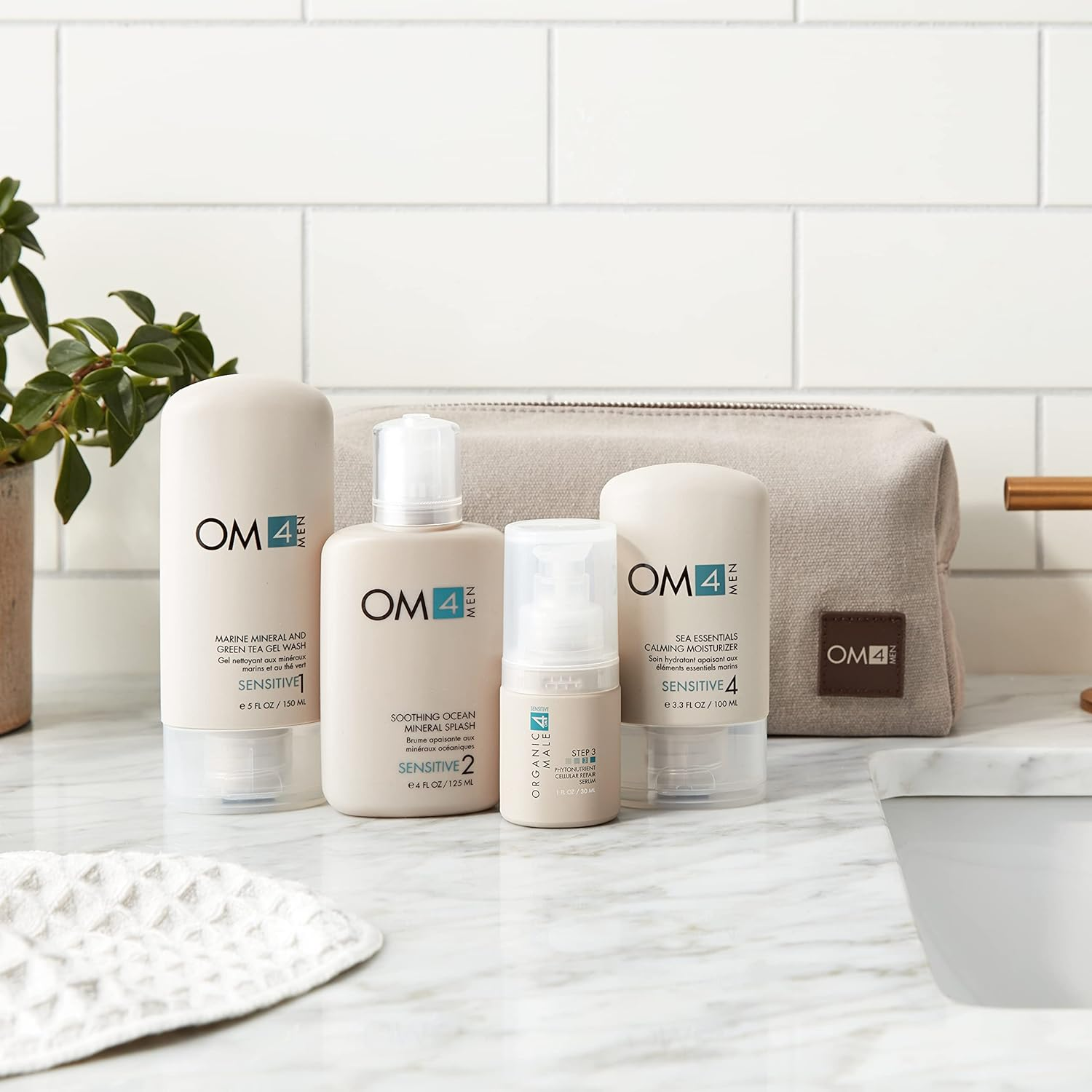 Sensitive 4-Step RegiMEN & Travel Bag | OM4Men