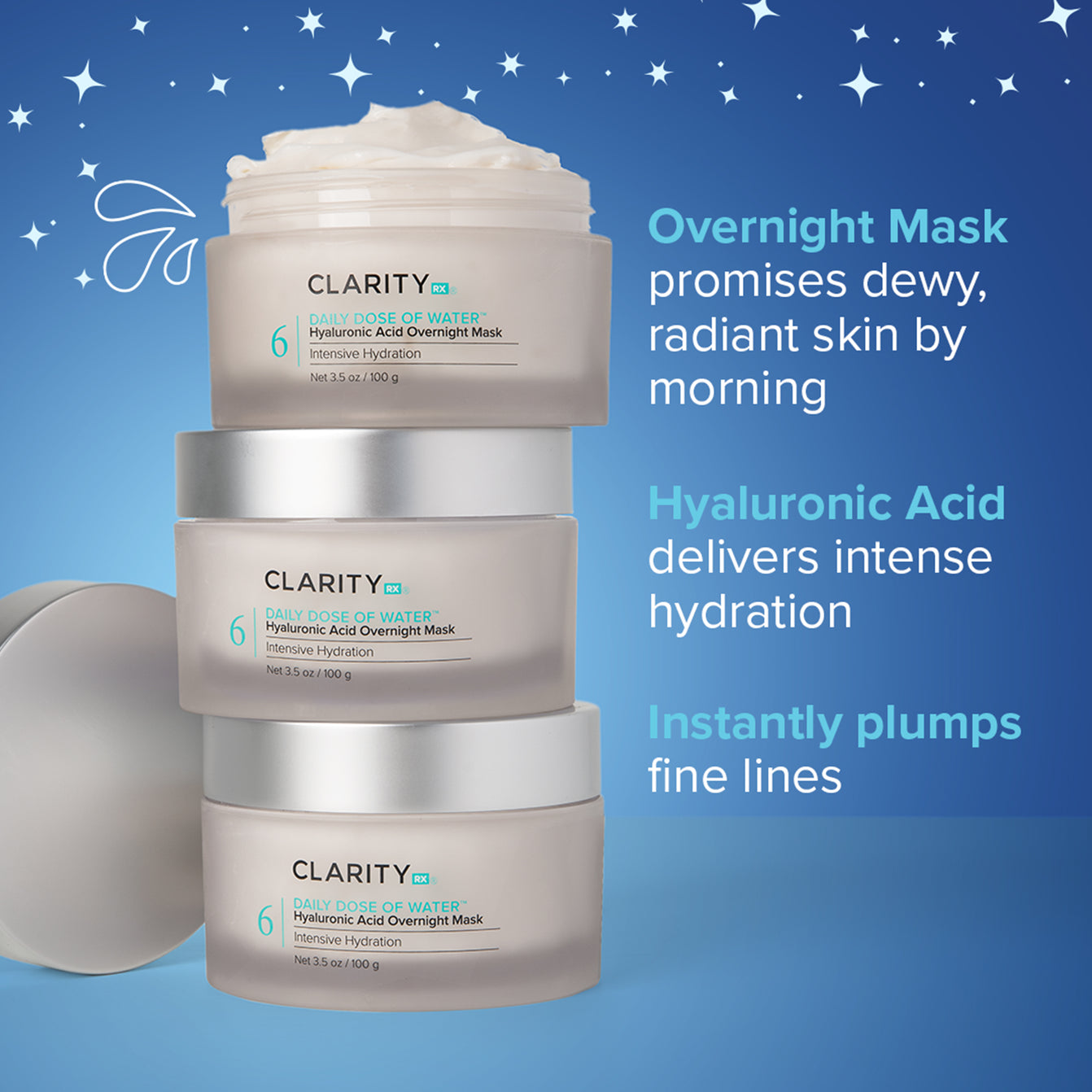 Daily Dose of Water™ Hyaluronic Acid Overnight Mask | ClarityRx