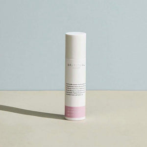 A sleek bottle of Jasmine Tuberose HYDRATING MIST | Sparitual, a skincare mist designed for hydrating and refreshing the skin, set against a minimal neutral background.