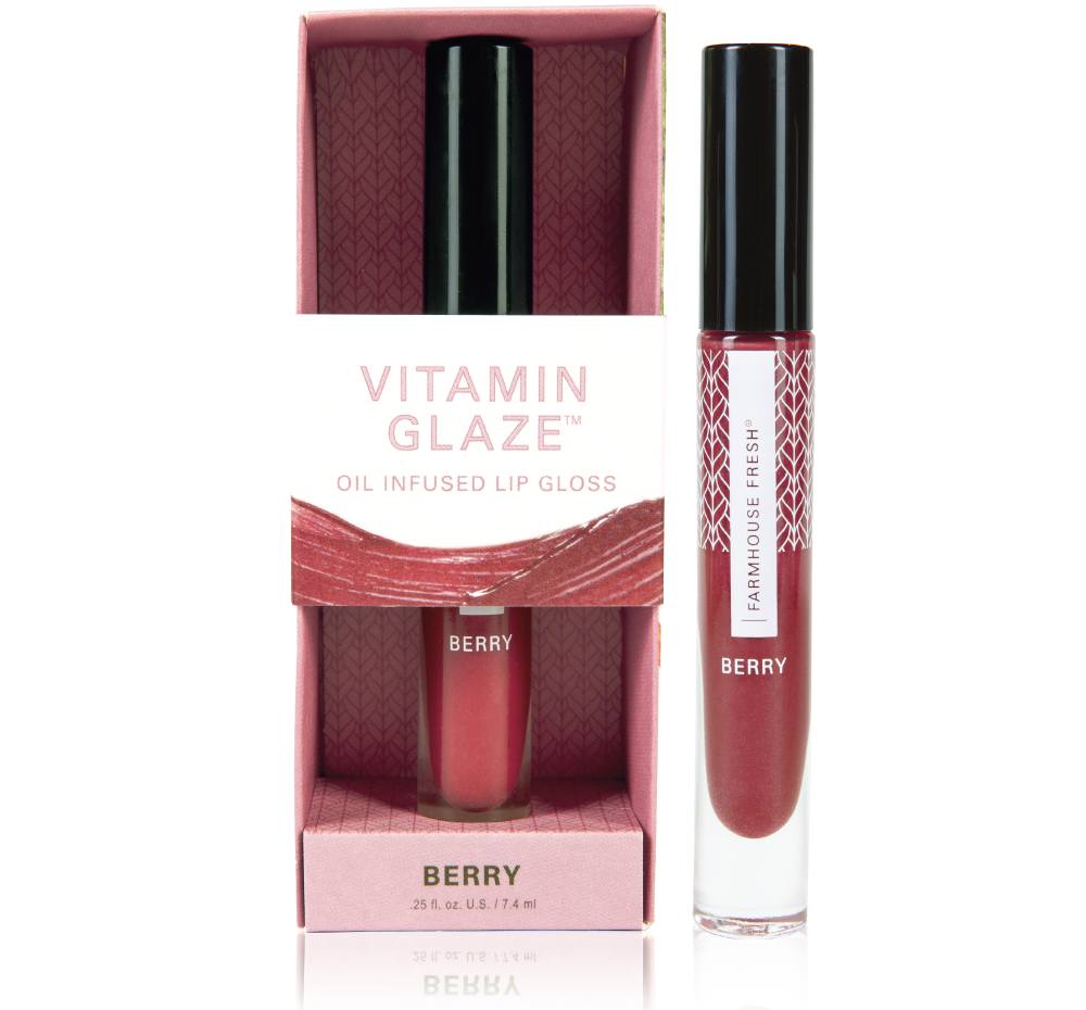 Vitamin Glaze® Oil Infused Lip Gloss – Berry | Farmhouse Fresh